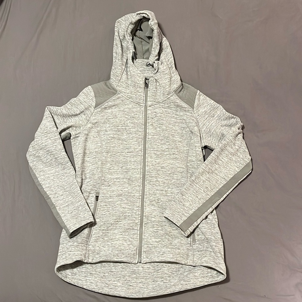 Warm and cozy Athleta Triumph long hoodie